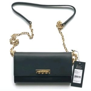 ❤NWT Zac posen wallet crossbody black leather❤